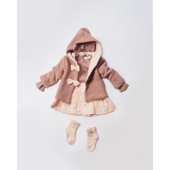 Mon écureuil chou Robe manches longues bi-matière   Print Squirrel        de               Marèse