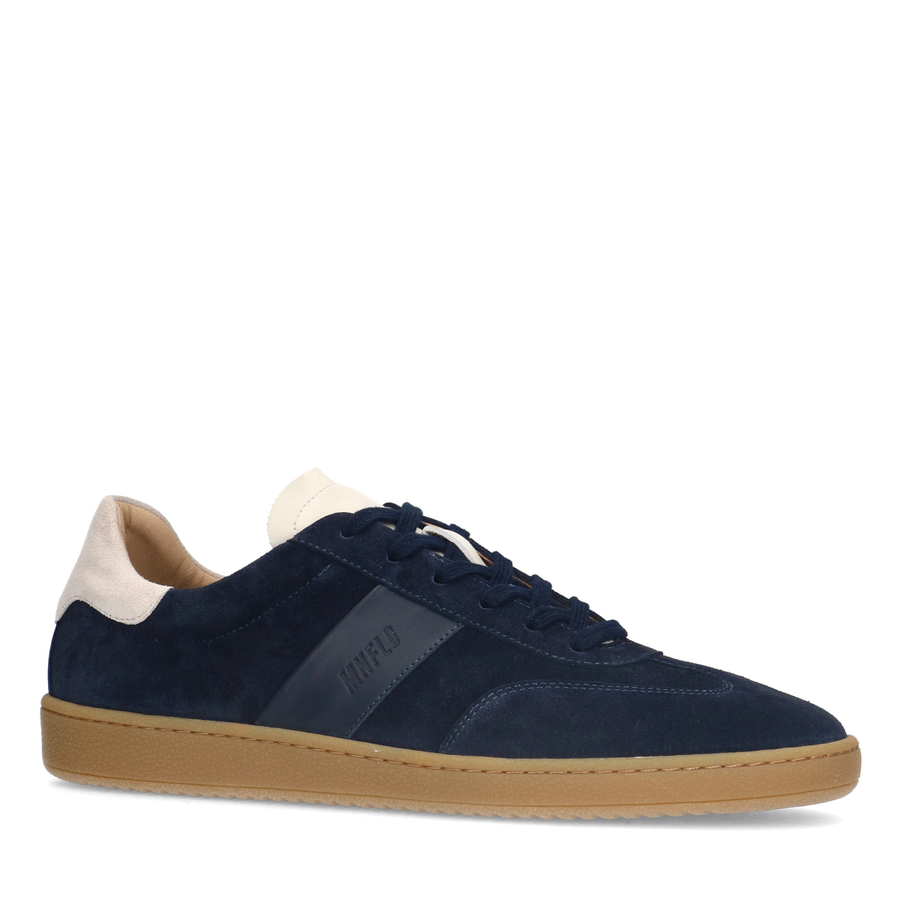 Donkerblauwe suède sneakers