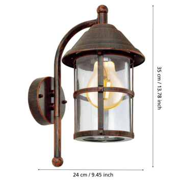 Eglo buitenlamp San Telmo bruin