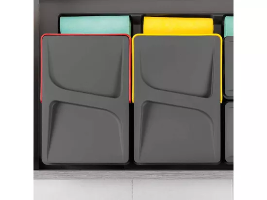Bacs de tri pour tiroir de cuisine Recycle 2 bacs de 12 litres