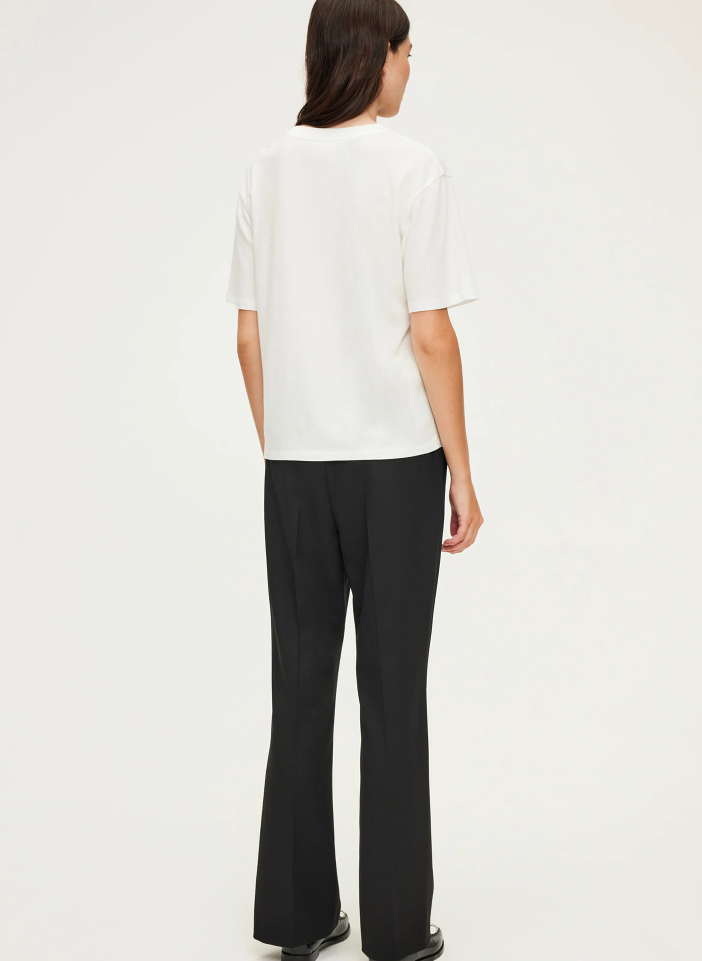 ARLETTY - Tee-shirt col rond en coton | Blanc