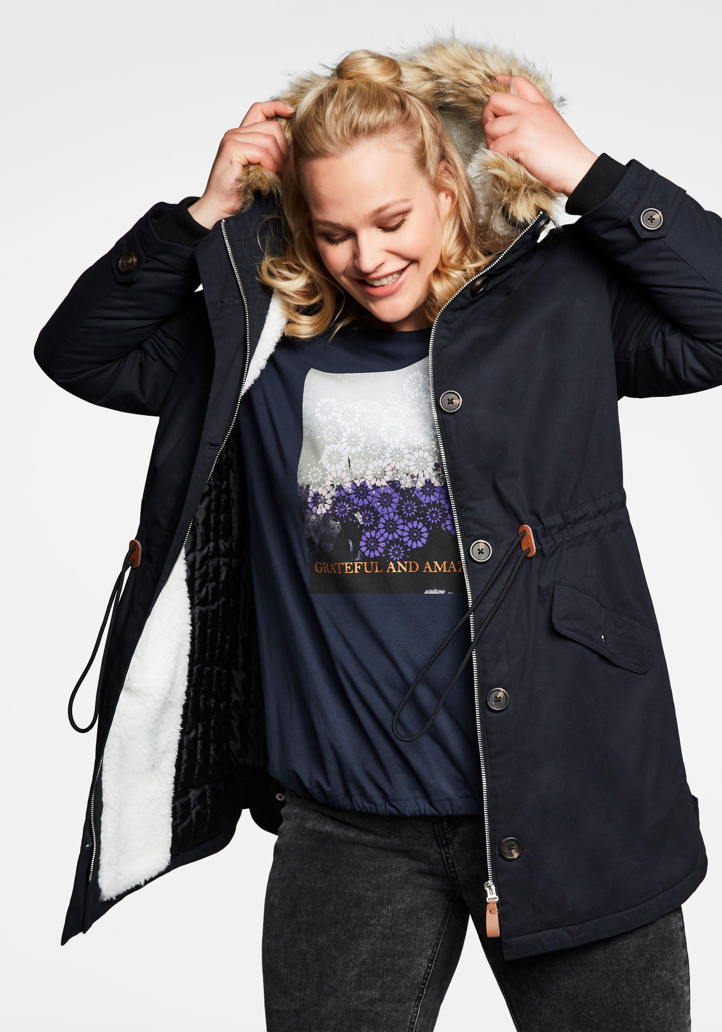 Parka mit Kapuze und Teddyfutter