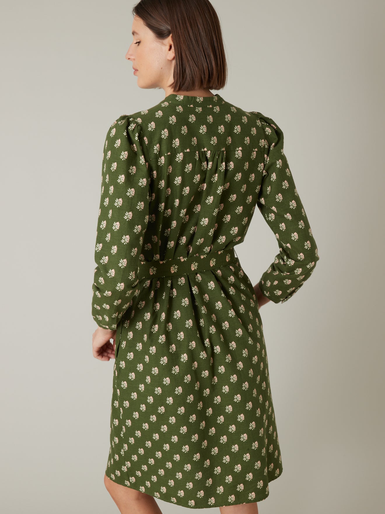 Robe-chemise femme imprimé Woodblock