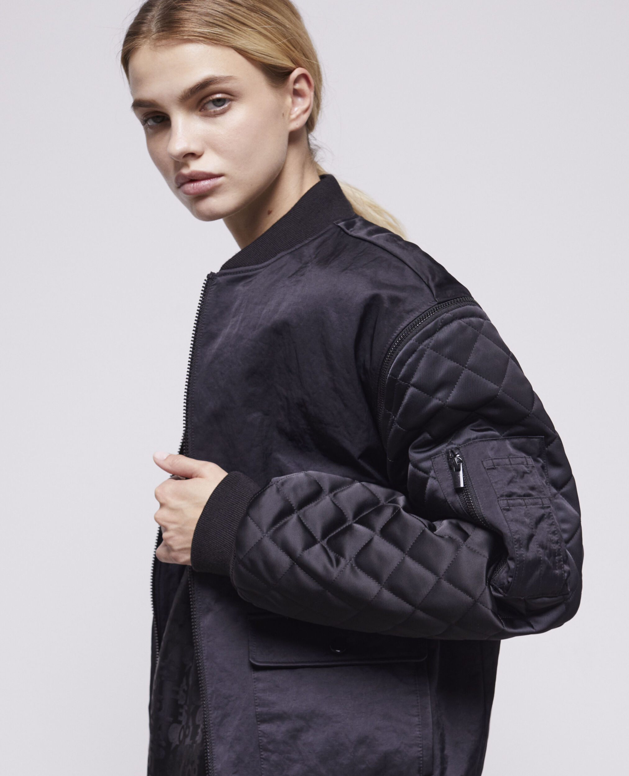 Bombers manches amovibles noir