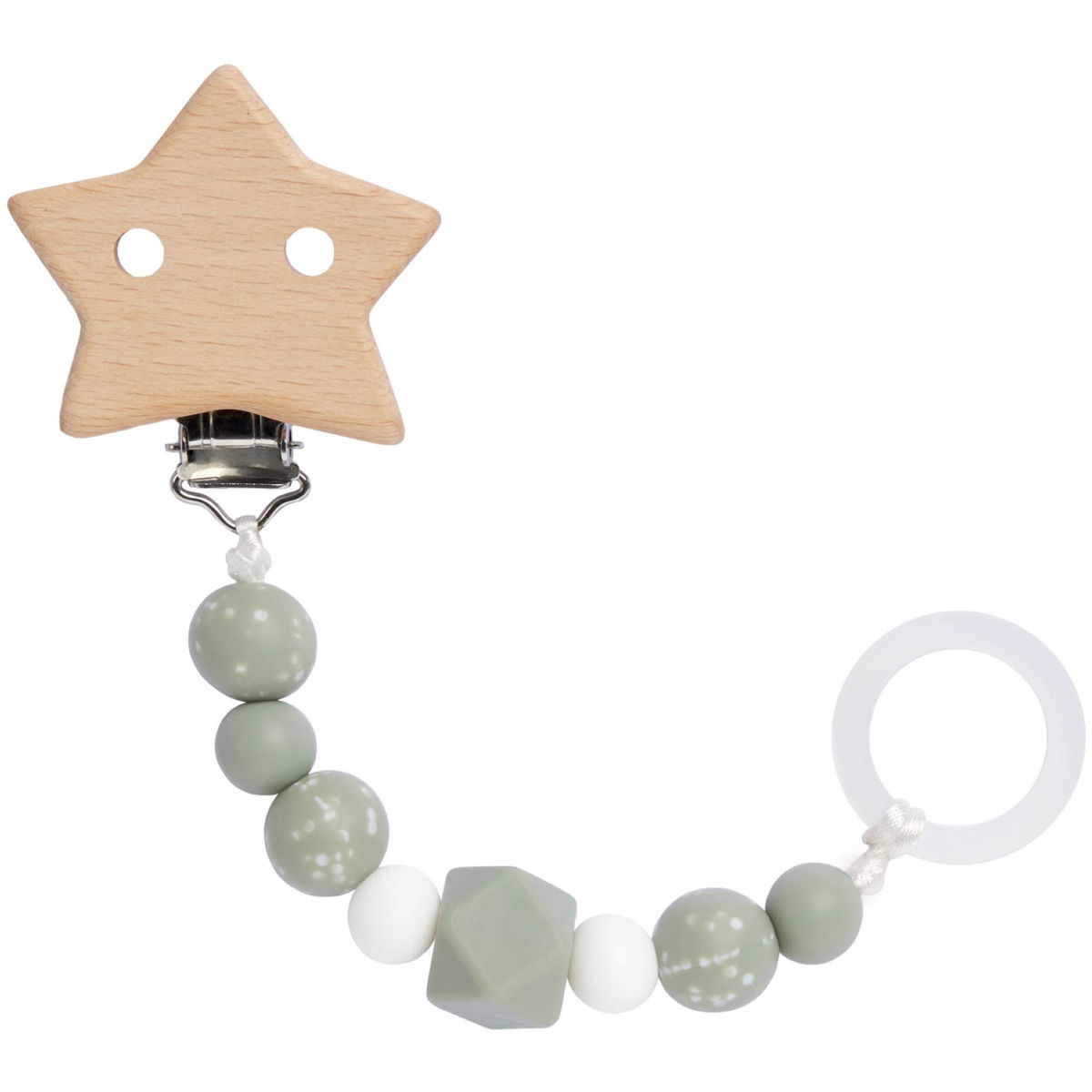 LässigLässig   Holz Nuggikette Little Universe Star olive