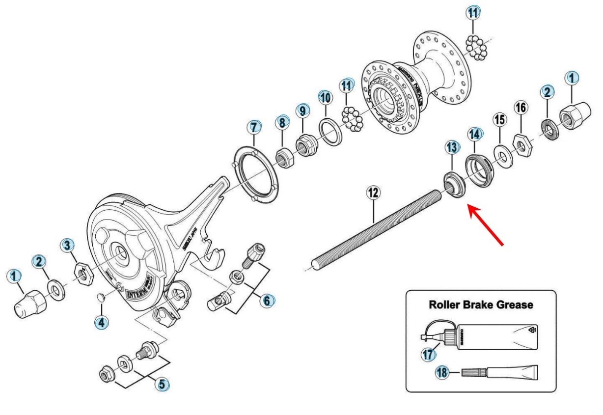 Shimano konus HB-4400 M9 x 10,4