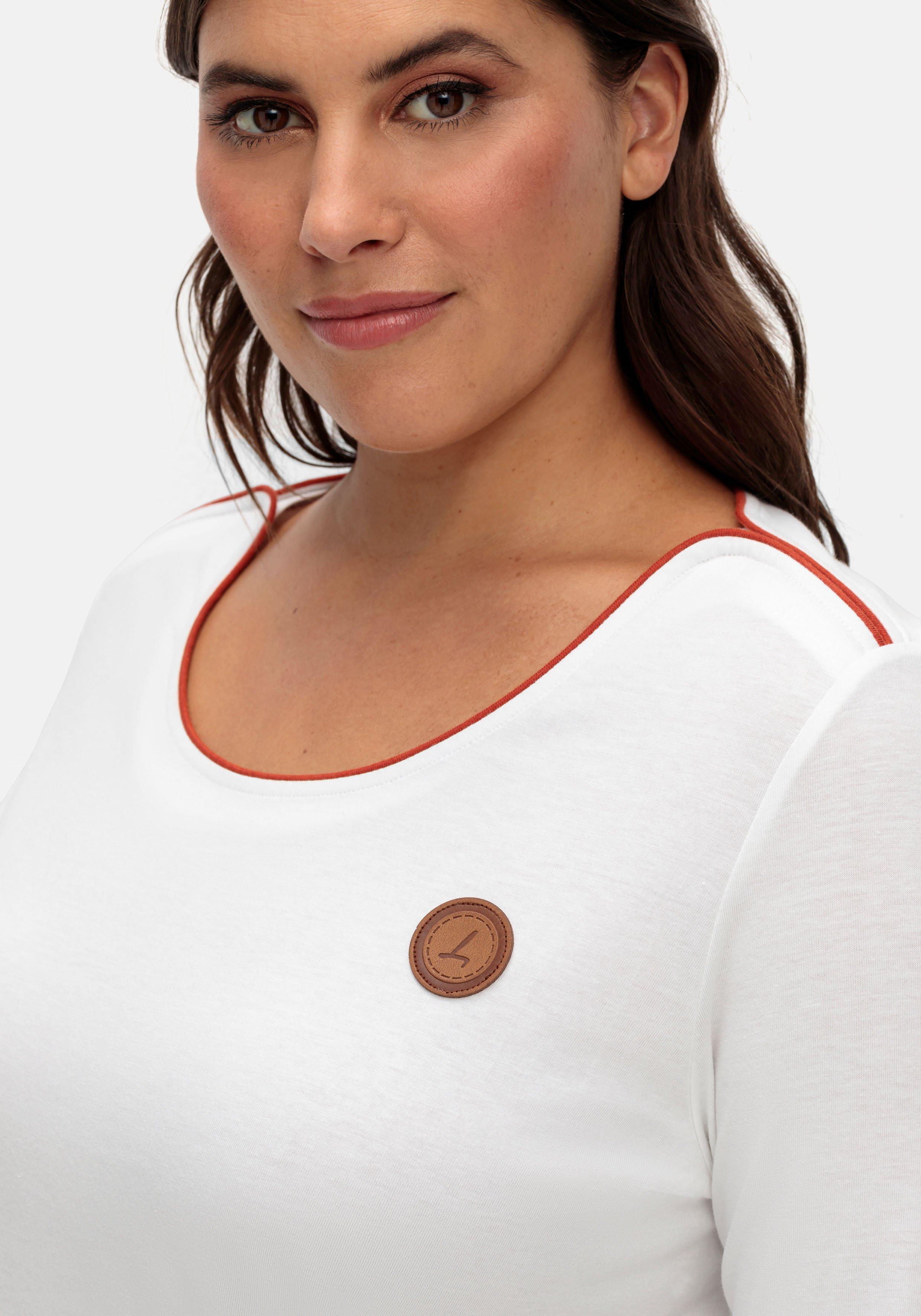 Langarmshirt mit Kontrastpaspeln