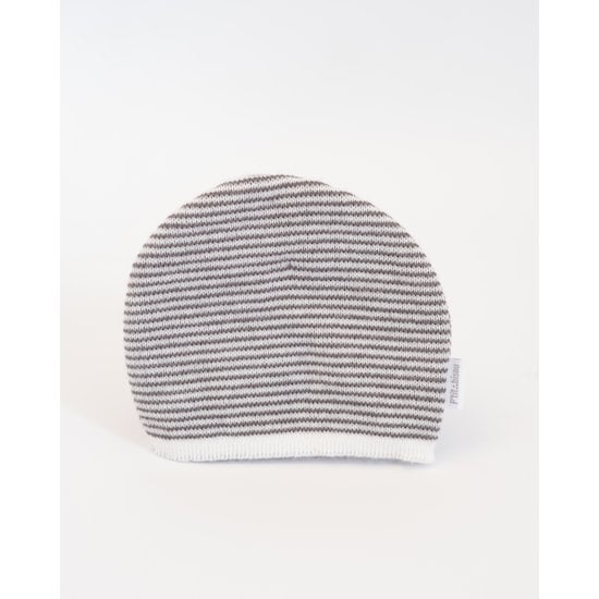Bonnet milleraies   Ecru/Réglisse        de               La Manufacture de Layette