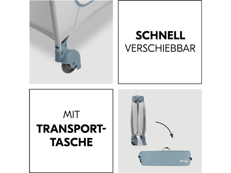 Hauck Reisebett Sleep N Play Go Plus Dusty-blue Reisebett und Laufstall auf Rollen