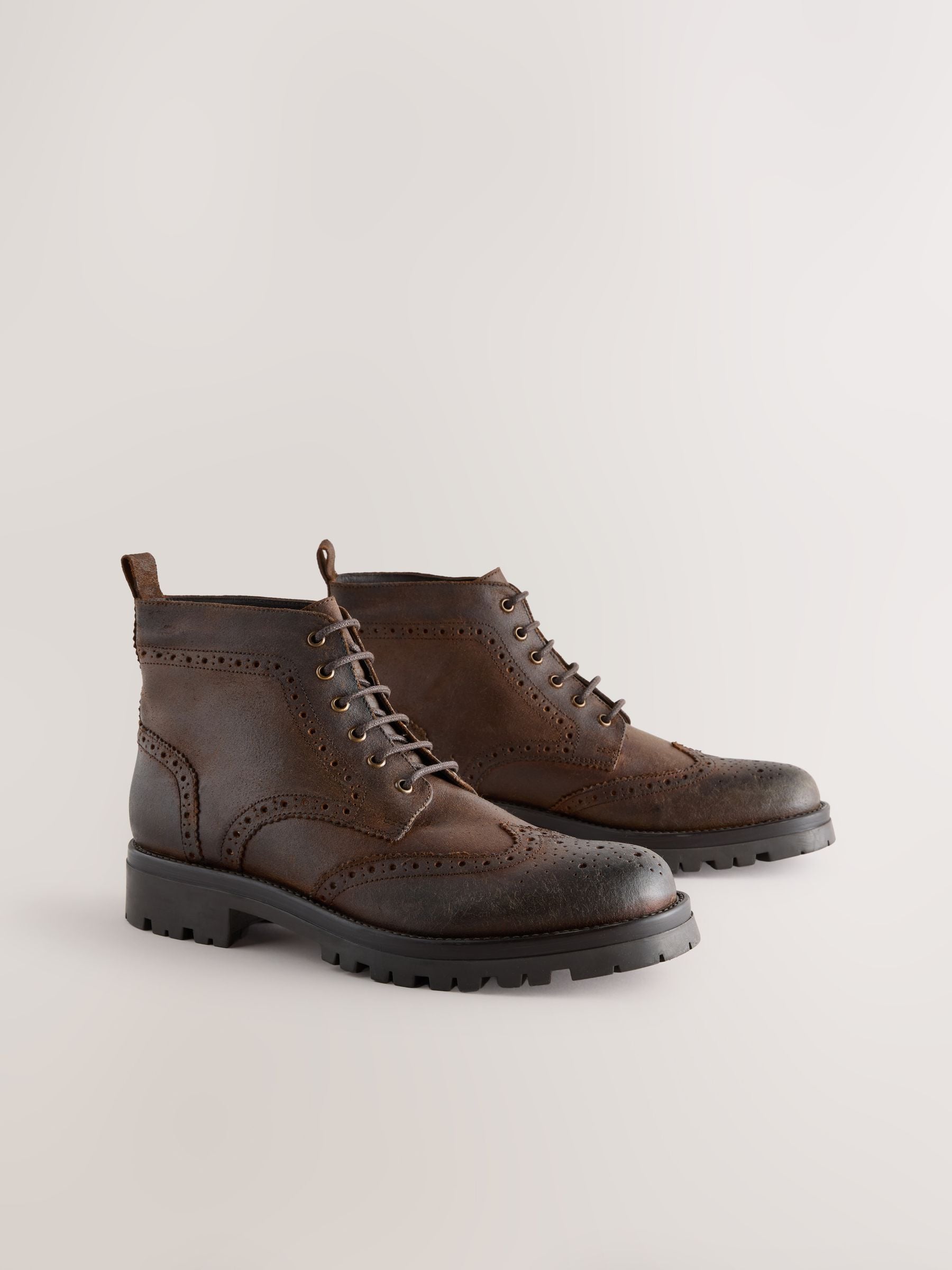 Bruin - Tall Chunky Lace-Up Brogue Boots