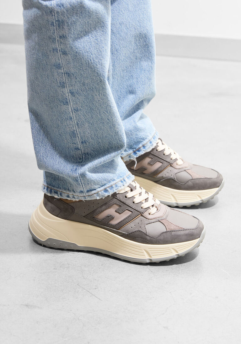 grijze hogan lage sneakers h669 allacciato h