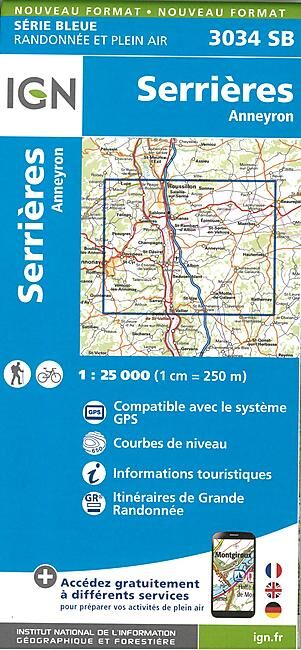IGN - 3034 SB SERRIERES 1 25 000