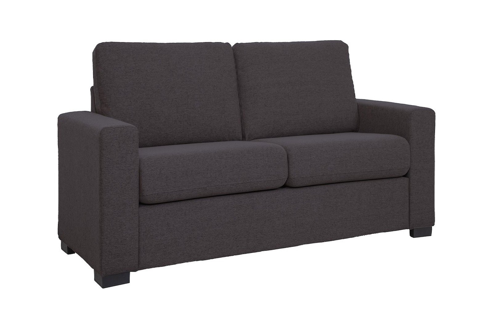 Max 2-seter sofa Tekstil Hyge 97 grey med sorte ben