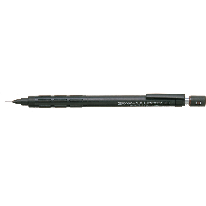 Pentel Druckbleistift Graph 1000, 0.3 mm, HB, schwarz