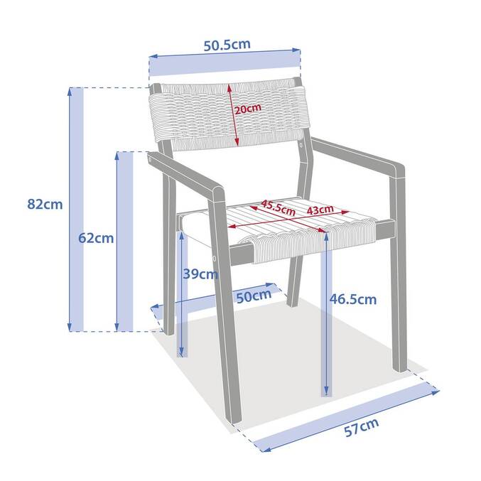 Lot de 2 fauteuils TEMEIRA Acacia