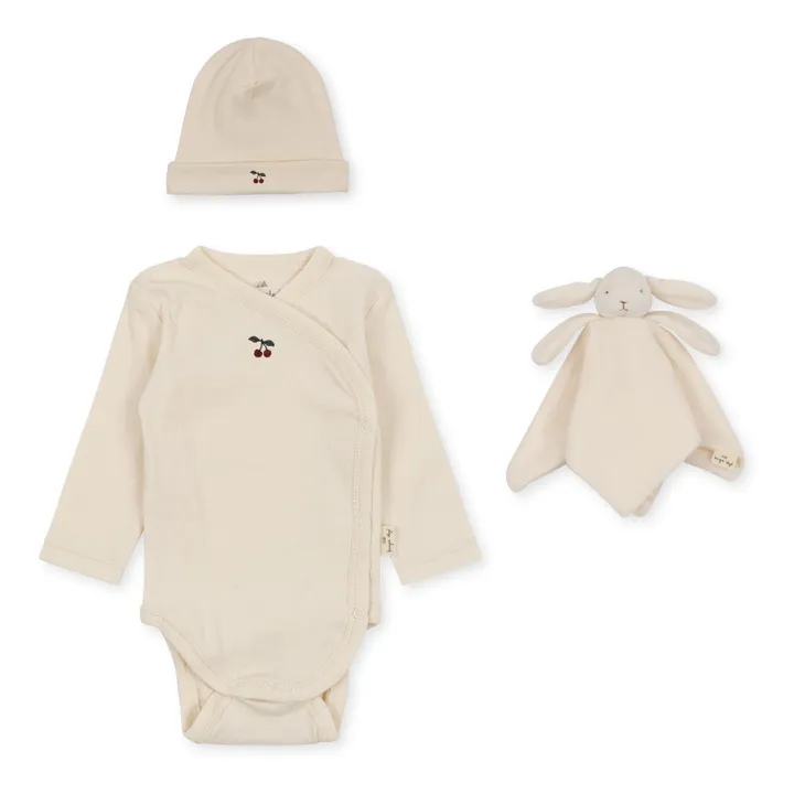 Konges Sløjd Ensemble Naissance en Coton Bio Cerise x Smallable | Ecru