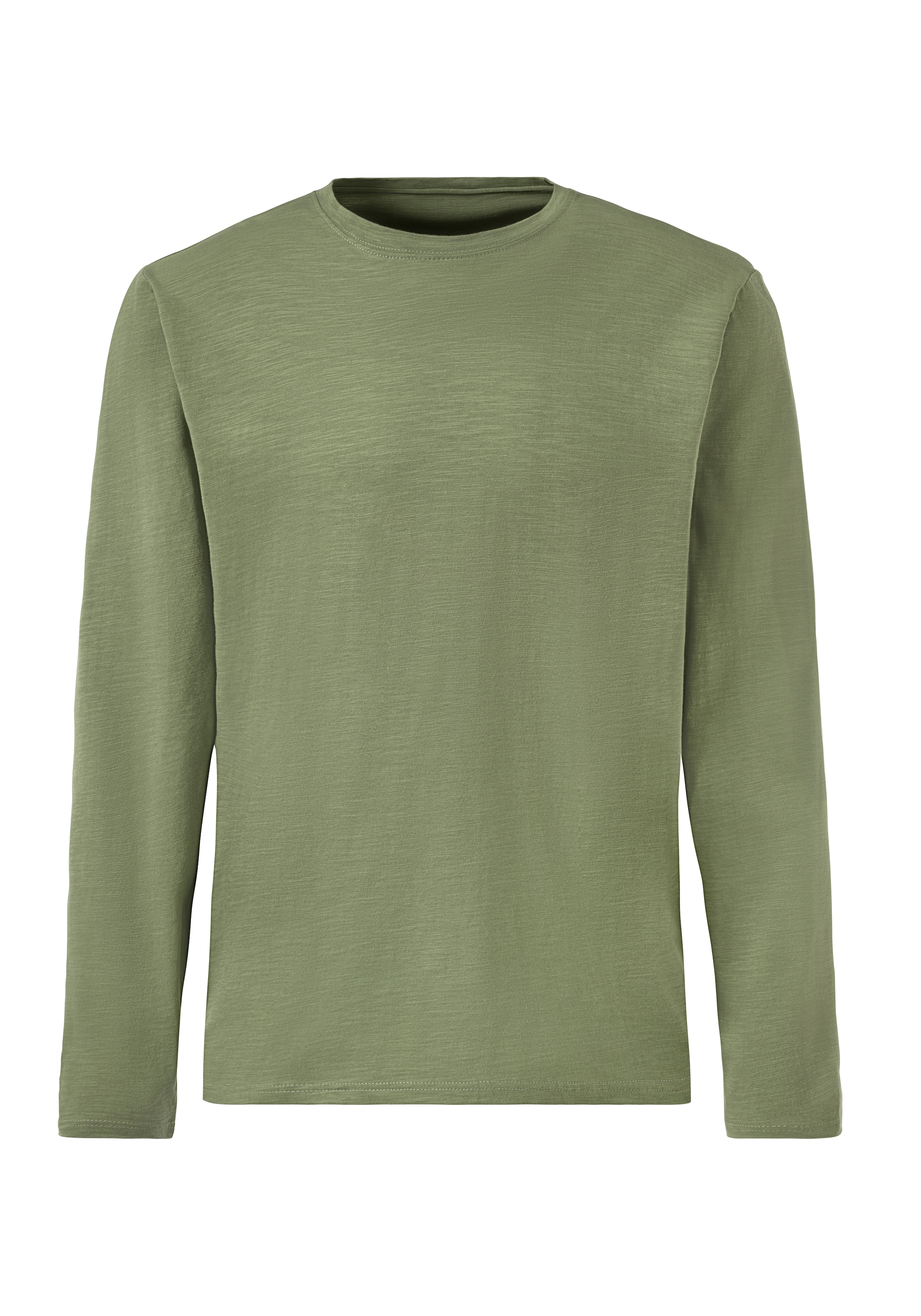 John Devin Langarmshirt »mit Slub-Garn Struktur«, Longsleeve aus leichter, strukturierter Baumwollqualität