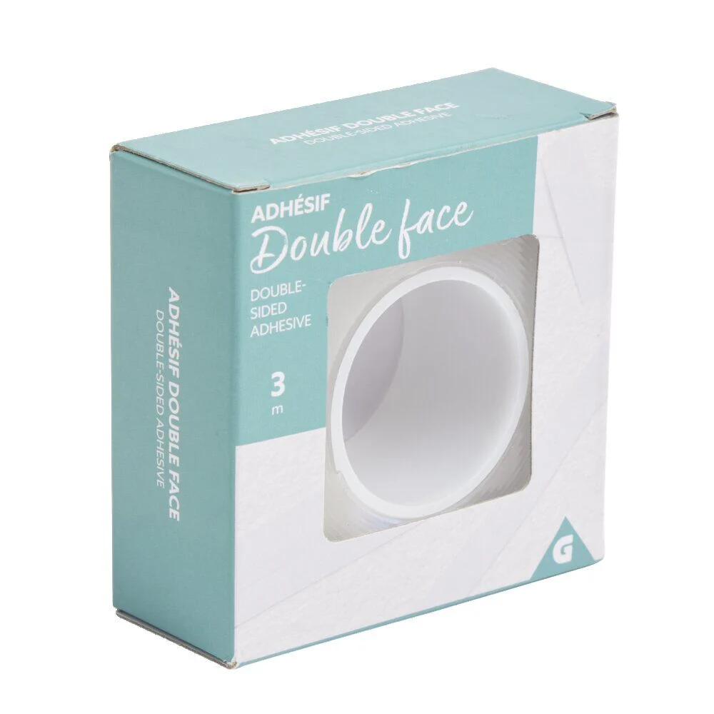 Ruban adhésif double face transparent