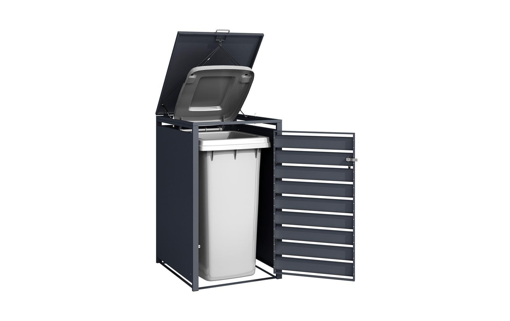 Mülltonnenbox 1-Türig Anthrazit<br>Mülltonnenbox für 60L, 120L oder 240L Boxen