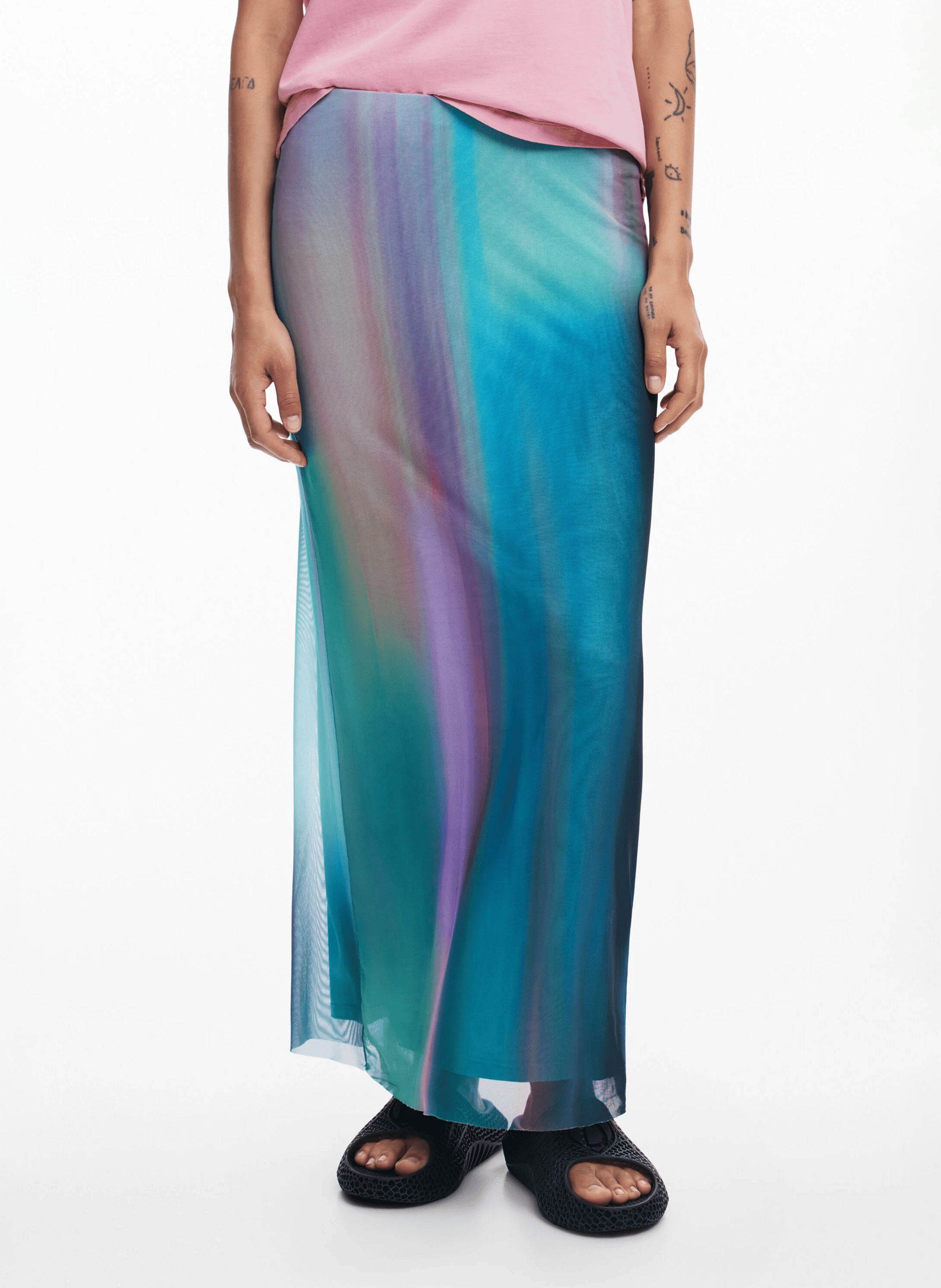 Jupe en tulle effet dégradé | Vert