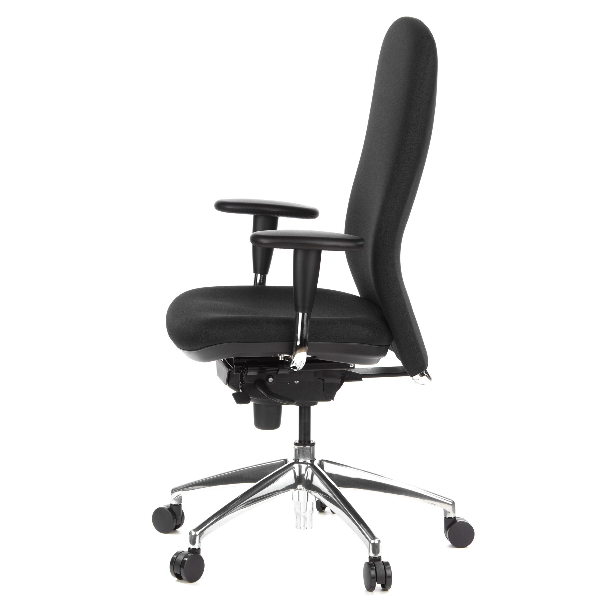 High End Bürostuhl HIGH-TEC Stoff mit Armlehnen (höhenverstellbar) hjh OFFICE