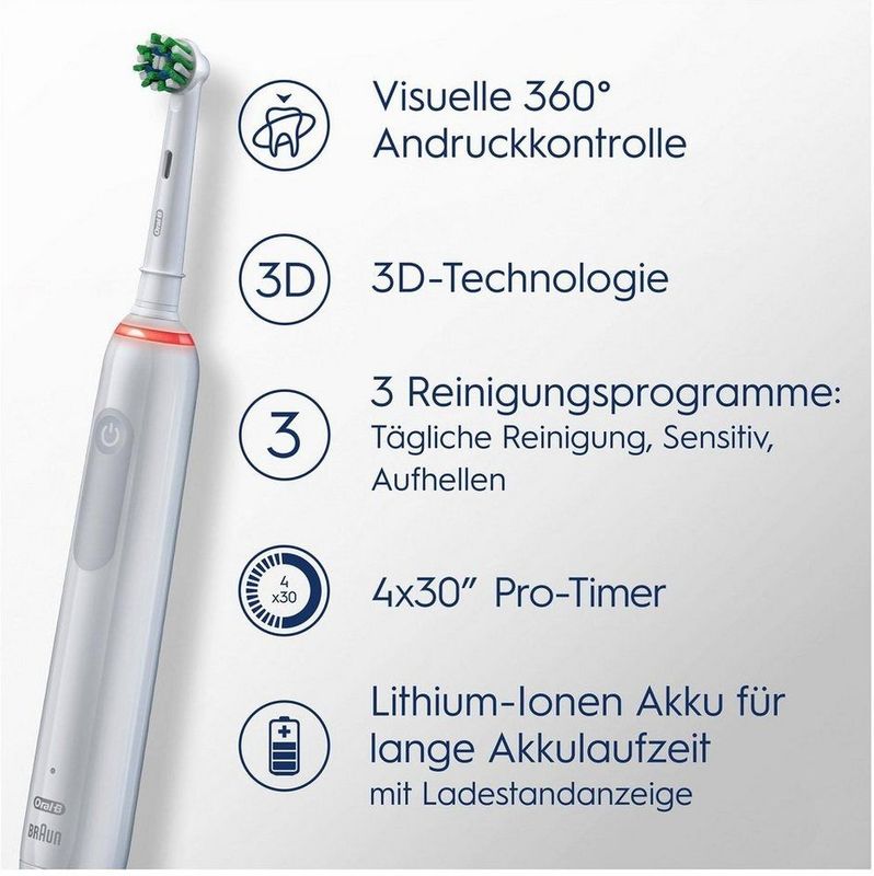Oral-B Pro 3 3900 - Elektrische Tandenborstel - Zwart & Wit