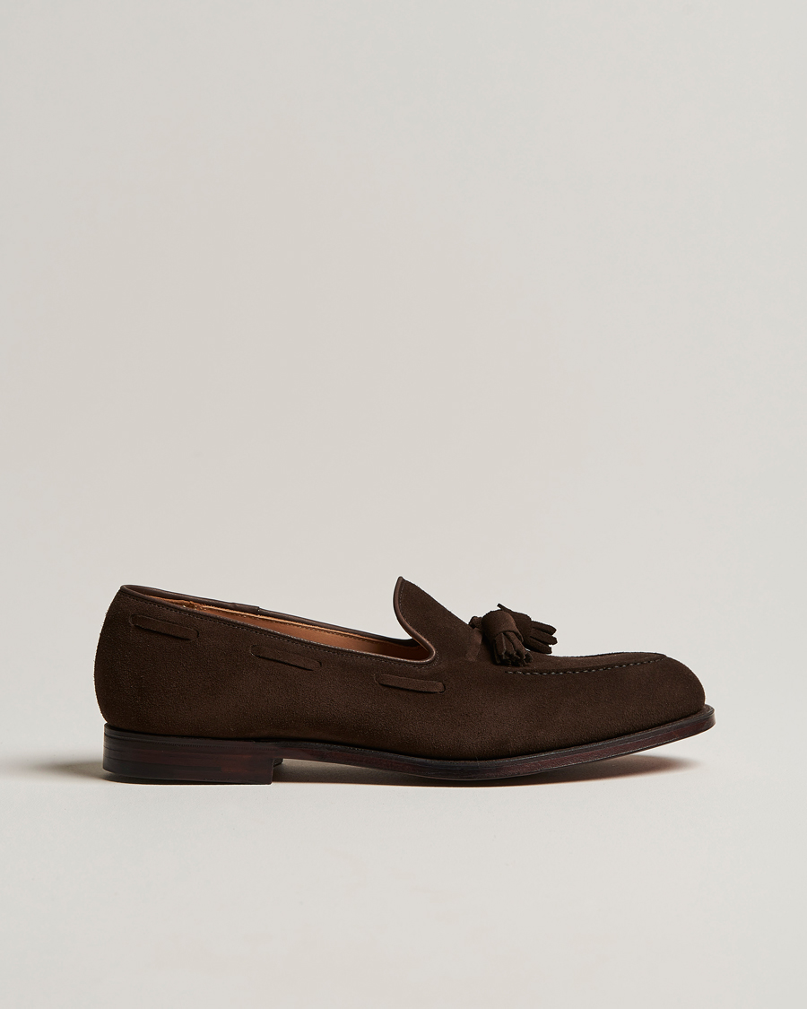 Crockett & Jones Cavendish Tassel Loafer Dark Brown Suede