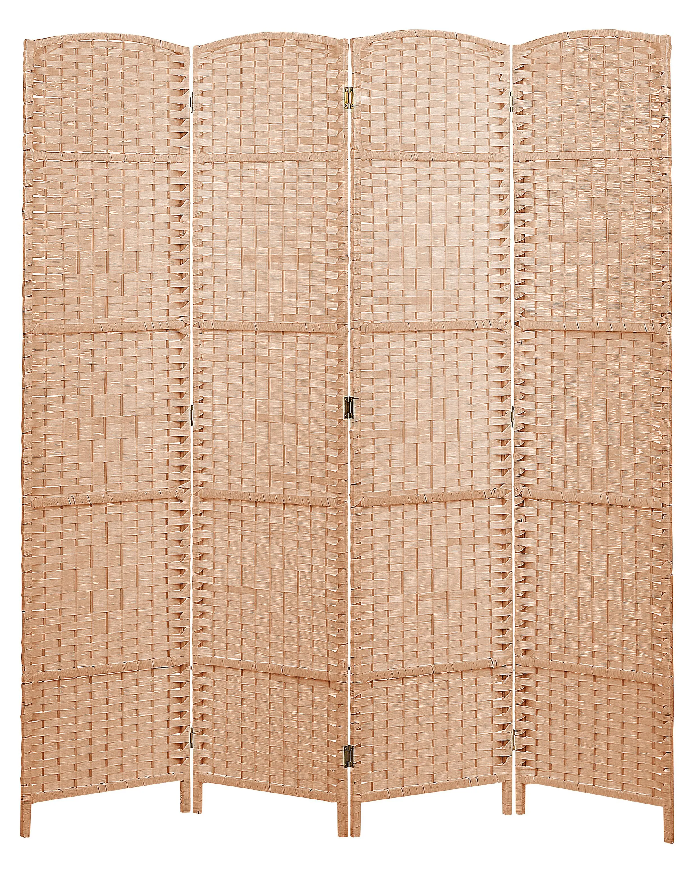Roomdivider met 4 panelen LAPPAGO Natuurlijk 163 cm 170 cm