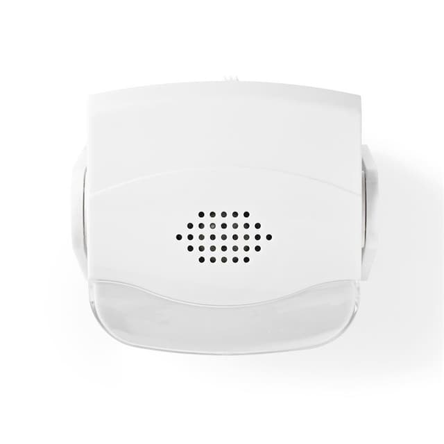 Nedis Motion Detektor Alarm | Batteri | 3x AAA/LR03 | 80 dB | Detektorområde: 1.10 m | Detektorvinkel: 10 ° | Loft / Væg | Hvid