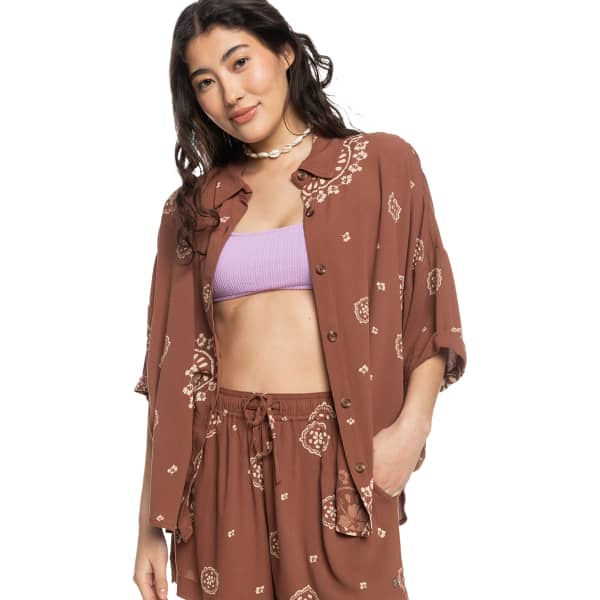Chemise ROXY BEACH NOSTALGIA W ROOT BEER BACAN BANDANA