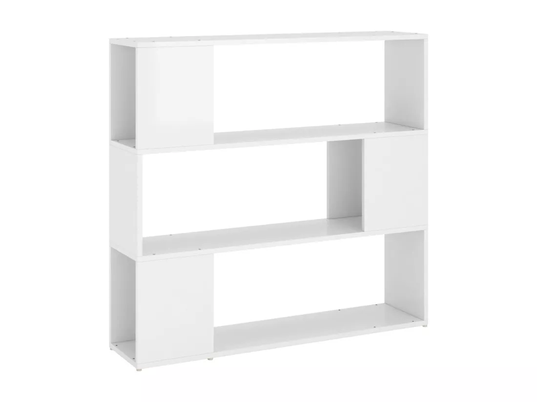 Bibliothèque/Séparateur de pièce Blanc brillant 100x24x94 cm