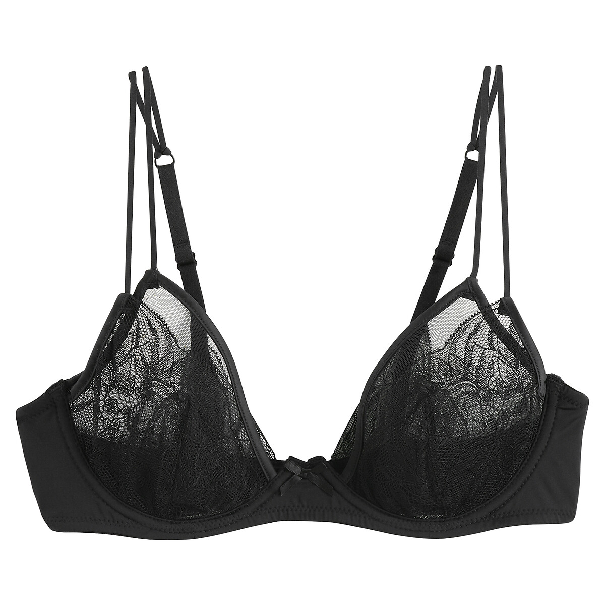 SUÍTE PRIVÉE<br>Sutiã triangular em renda e tule
