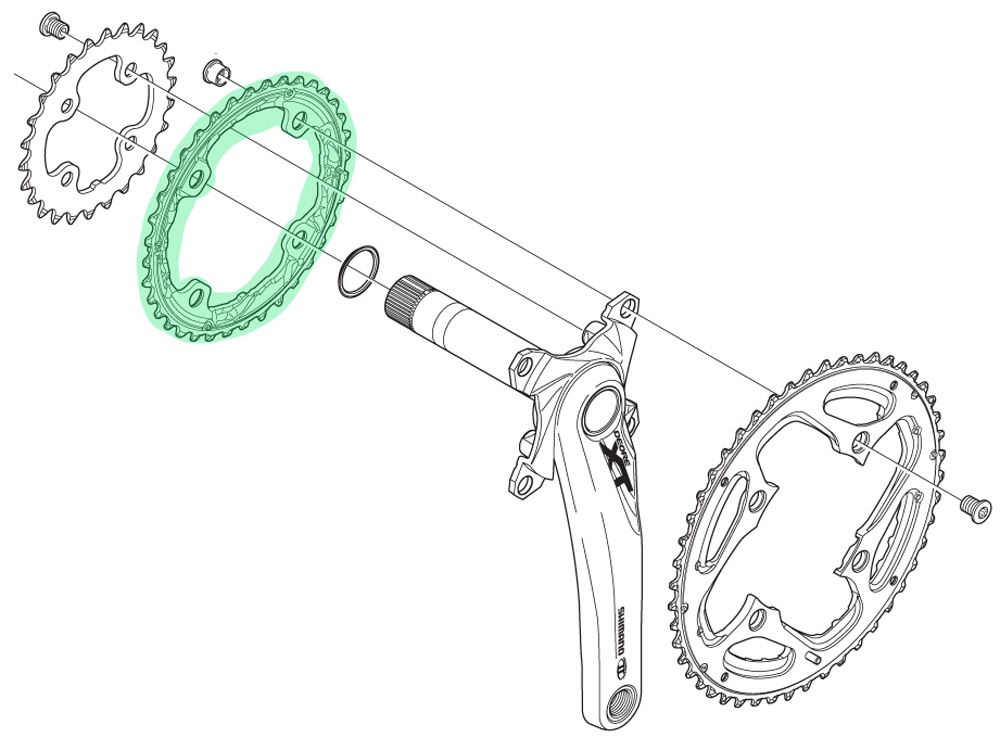 Shimano Kettenblatt XT FC-T781 36 Zähne