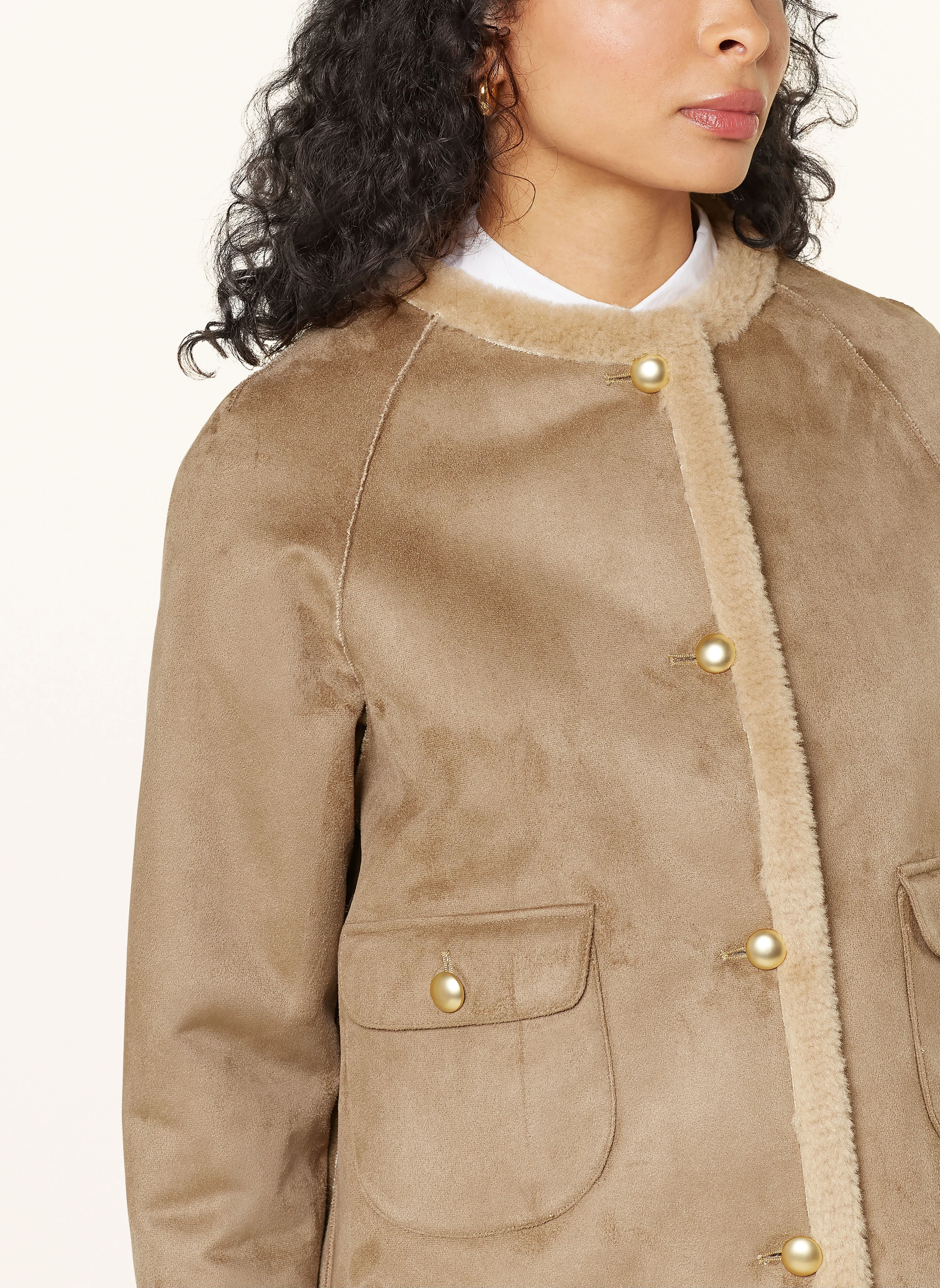 Rich & Royal Kastenjacke in Lederoptik