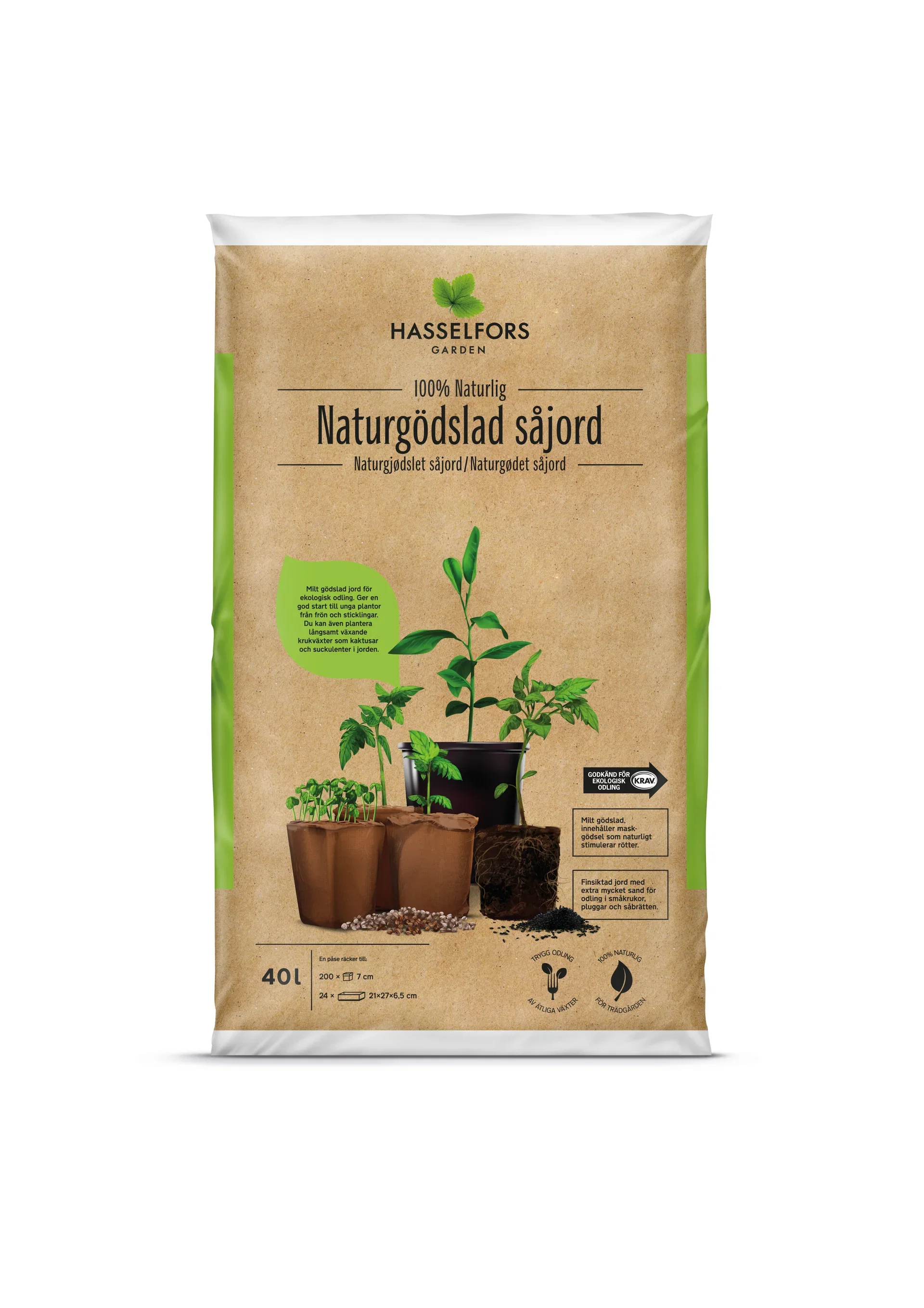 Hasselfors Såjord Naturgjødslet KRAV 10 L