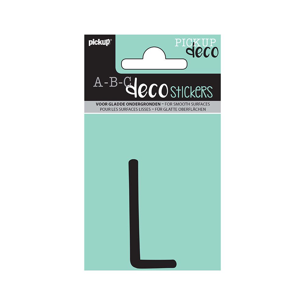 BOKSTAVER PICKUP L ABC DECO MILA 60 MM L SVART