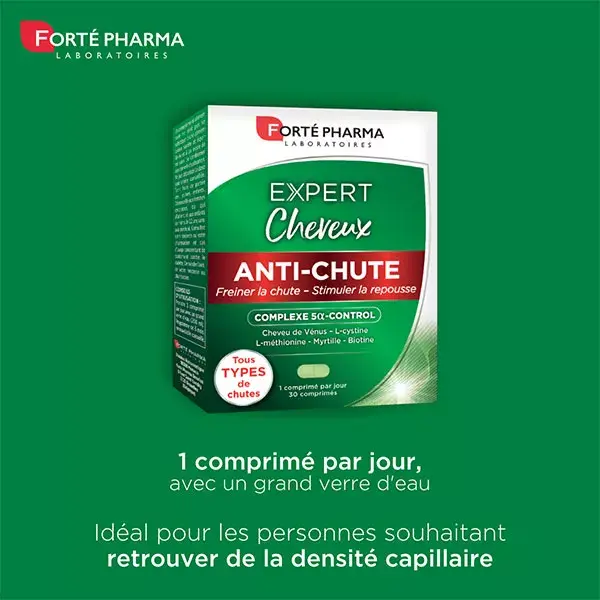 Forté Pharma Expert Anti-Queda de Cabelo, Força, Densidade e Crescimento - 30 comprimidos
