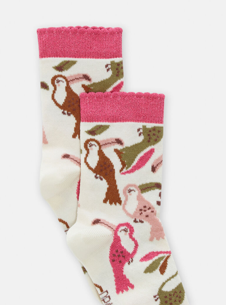 Chaussettes à motif toucan pour fille