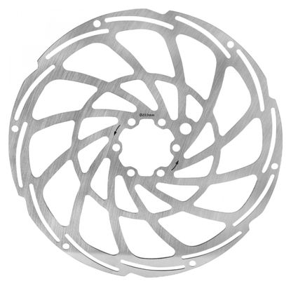 Disque de frein vtt 6 trous Newton brakco 203mm argent pour vae - e-bike avec renfort supplementaire de 2mm