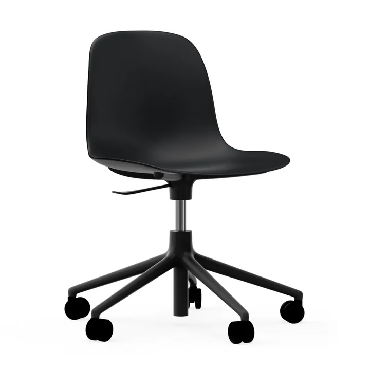 Normann Copenhagen - Form Bürodrehstuhl, Gestell Aluminium / weiss