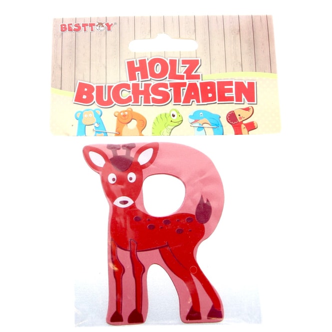 Besttoy - Holzbuchstabe - R - rot