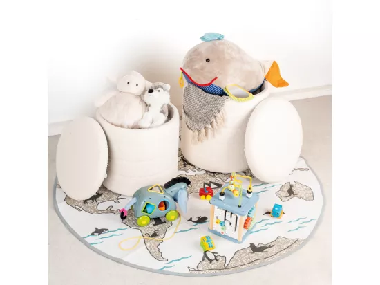 Pouf / coffre en bouclette Petit