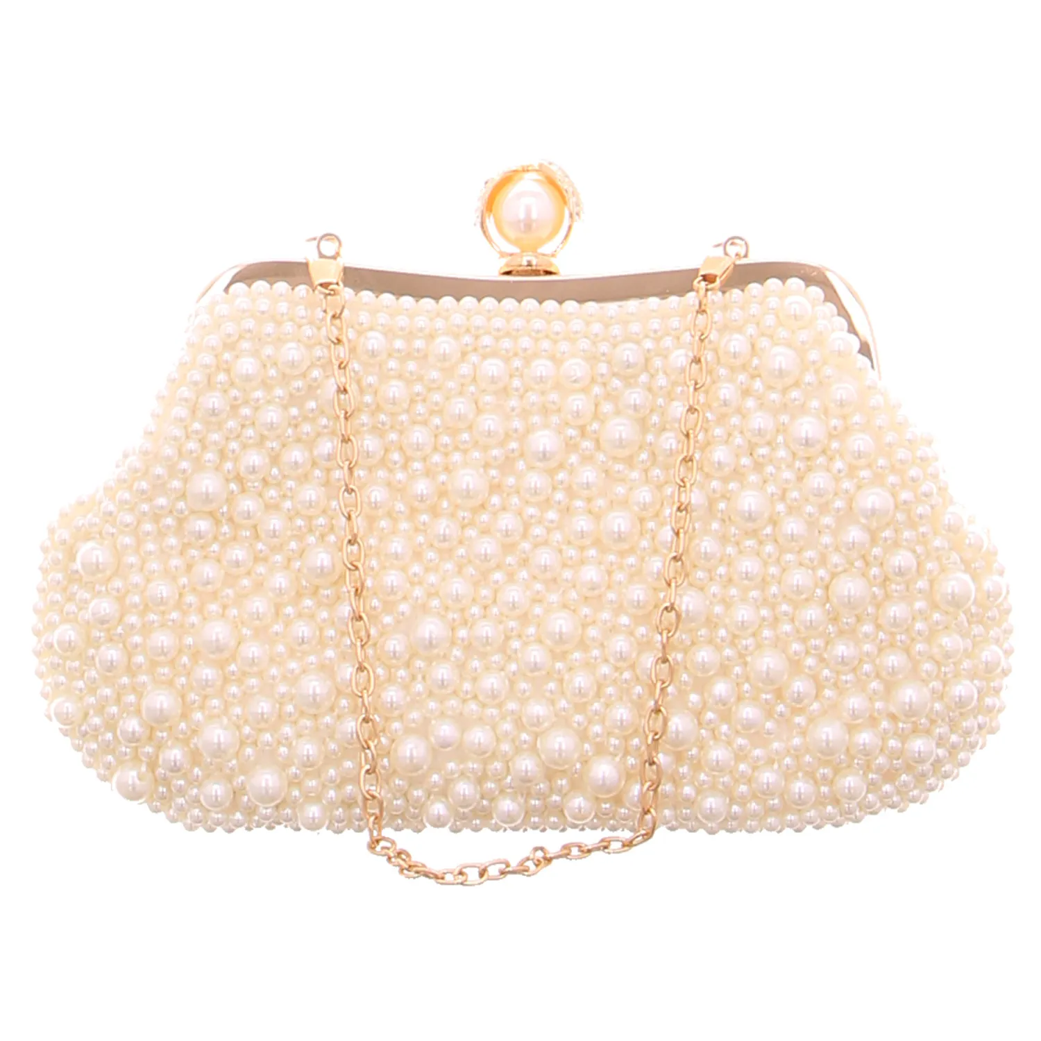 Clutch / Abendtasche Offwhite Synthetik
