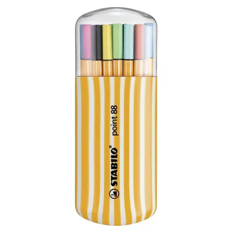 Fineliner - STABILO point 88 - 20er Zebrui - mit 20 verschiedenen Farben