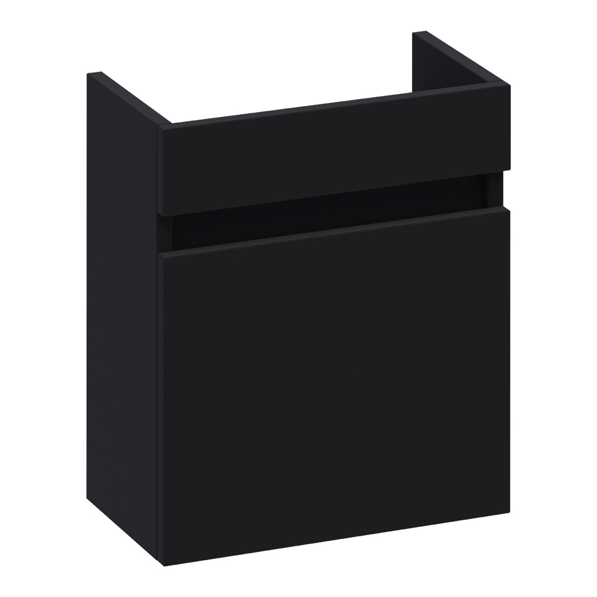 Brauer Joy fonteinkast 40cm met 1 deur rechtsdraaiend zwart mat
