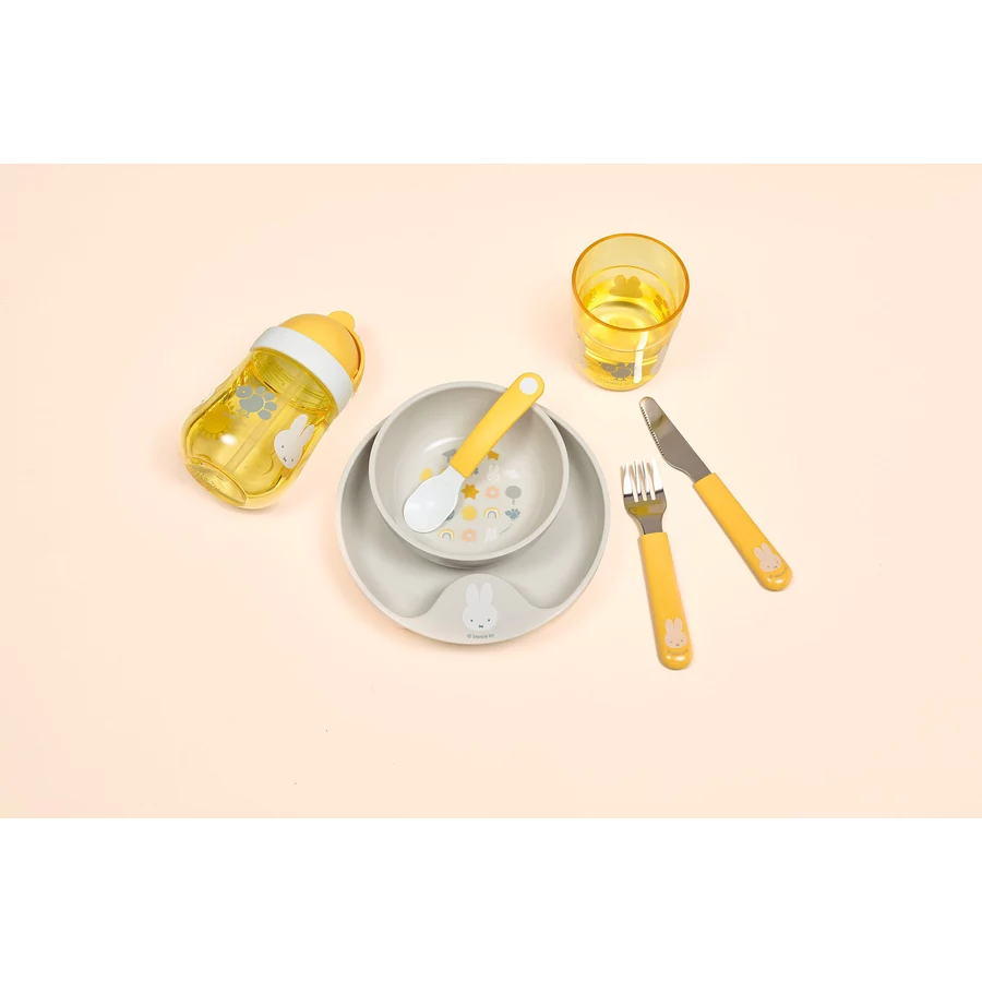 Mepal Kinderschale mit Fütterlöffel Mio 3er Set gelb