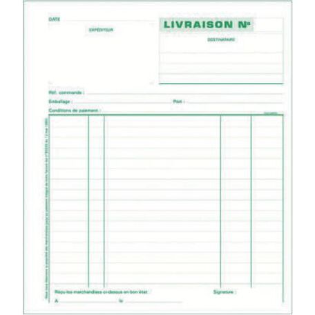 Manifold livraison Exacompta autocopiant 21 x 18 cm 50 pages double exemplaires