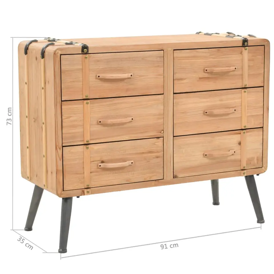 vidaXL - Bijzetkast - Bruin - Hout