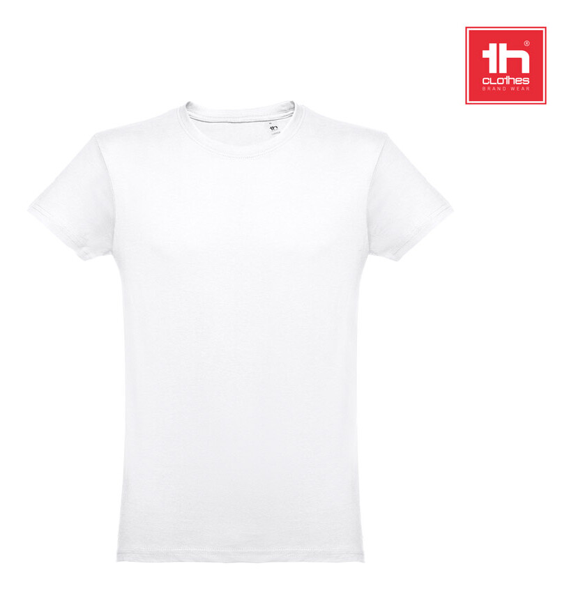 TH Clothes 30101 - T-shirt homme en coton tubulaire. Couleur blanche
