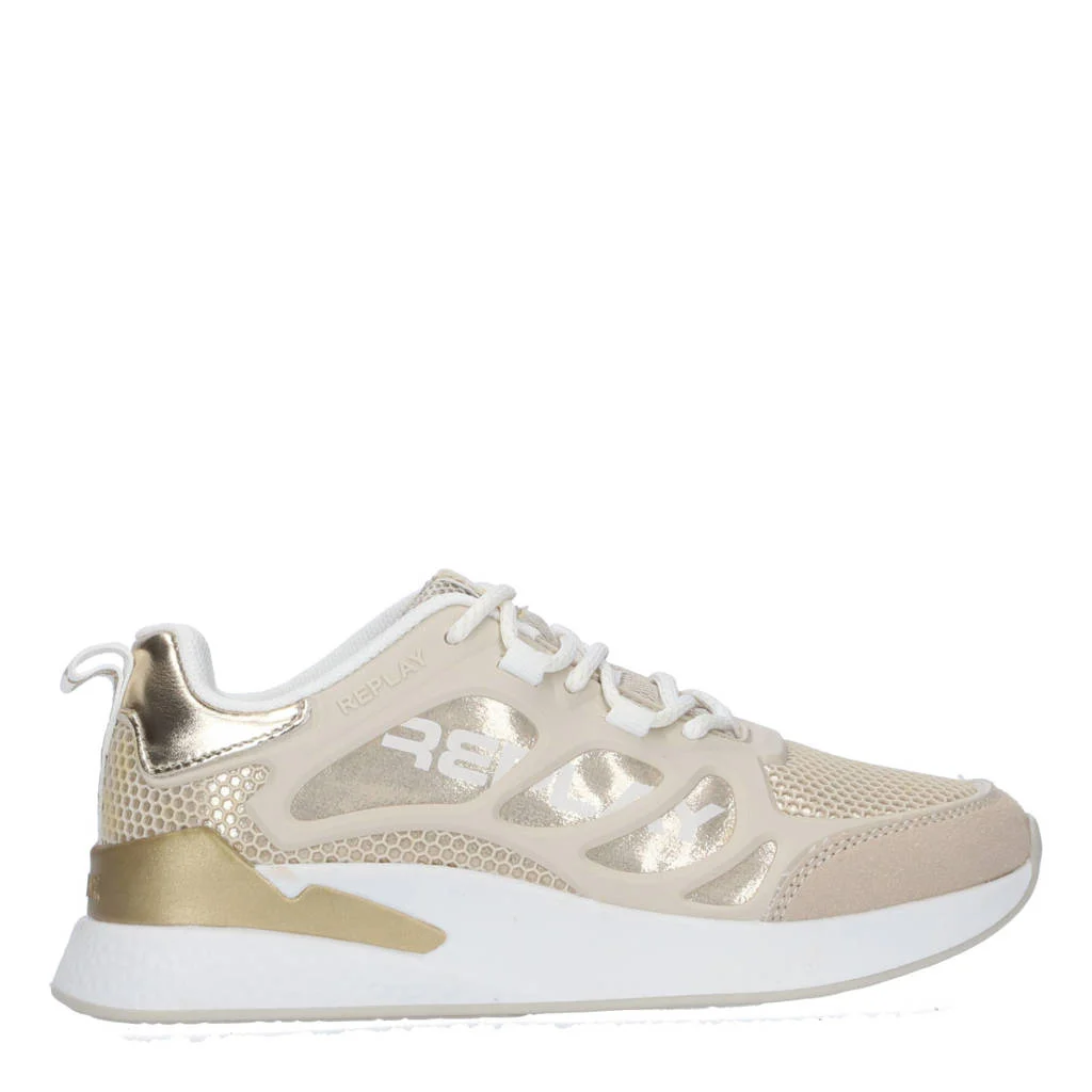 REPLAY Maze Jrsneakers beige/goud